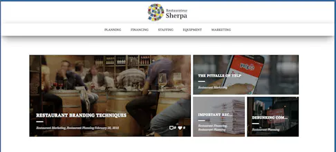 Restaurateur Sherpa website gallery image