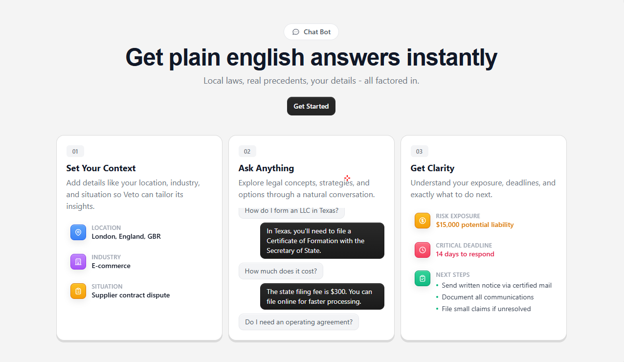 Veto - Screenshot 3 showing product features and functionality