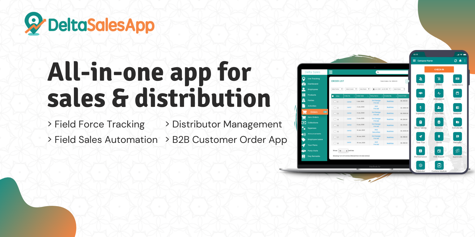 Delta Sales App - Main product screenshot demonstrating key features and user interface