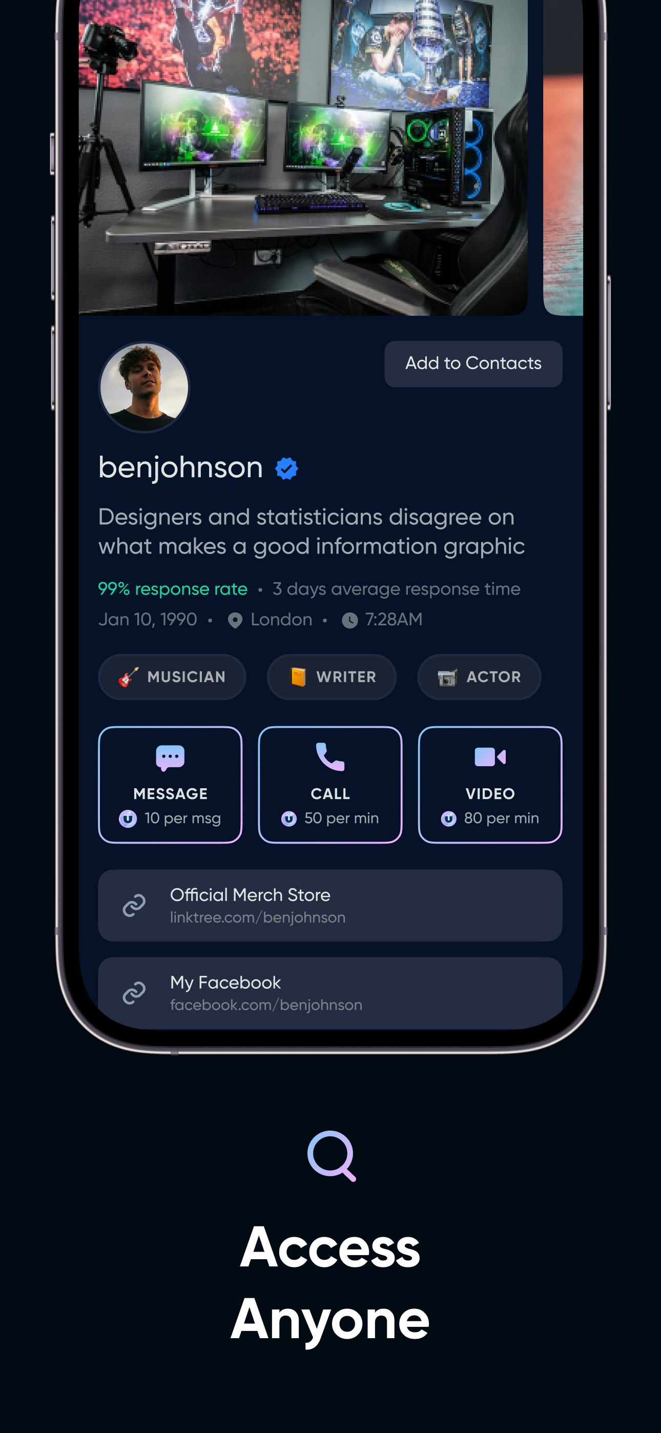 Media Messenger siêu - Tính phí mọi người để nói chuyện với bạn. 7