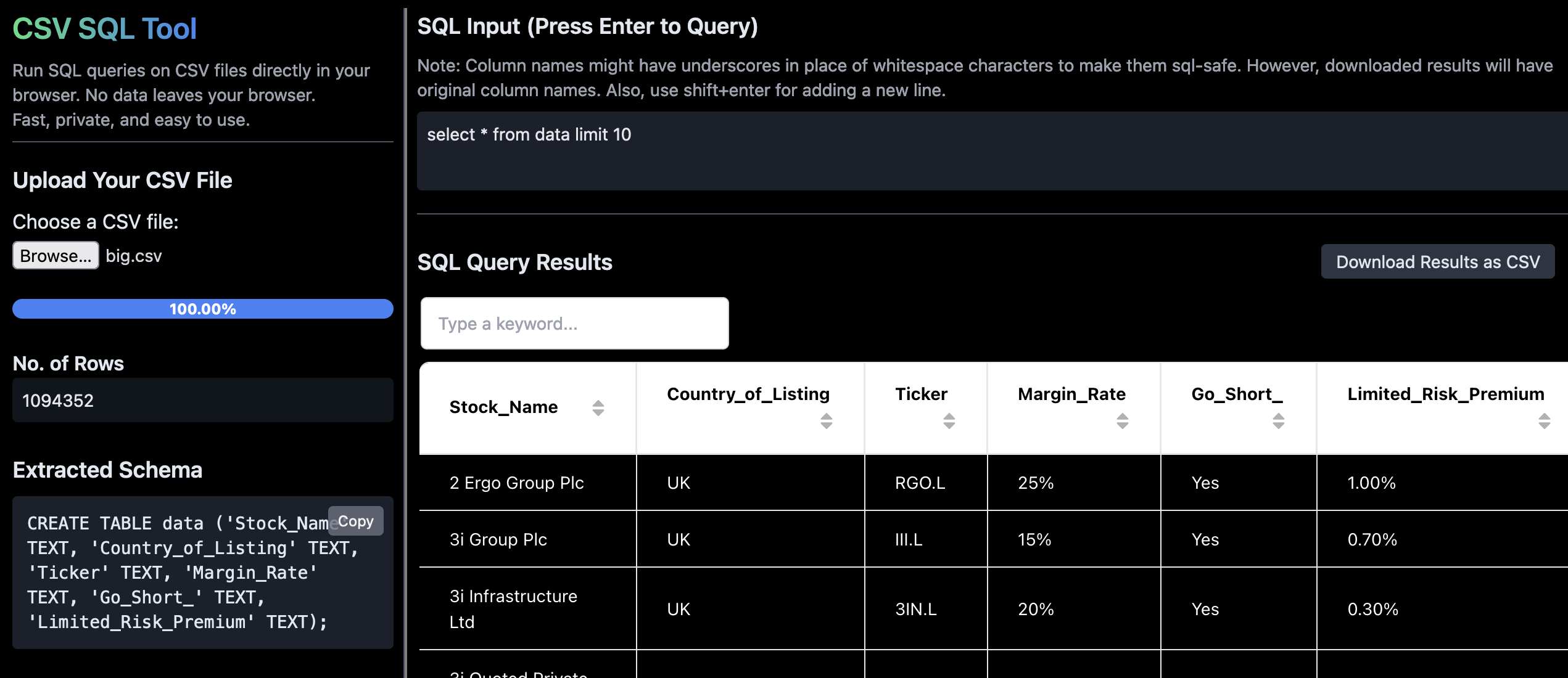 CSVSqlTool gallery image