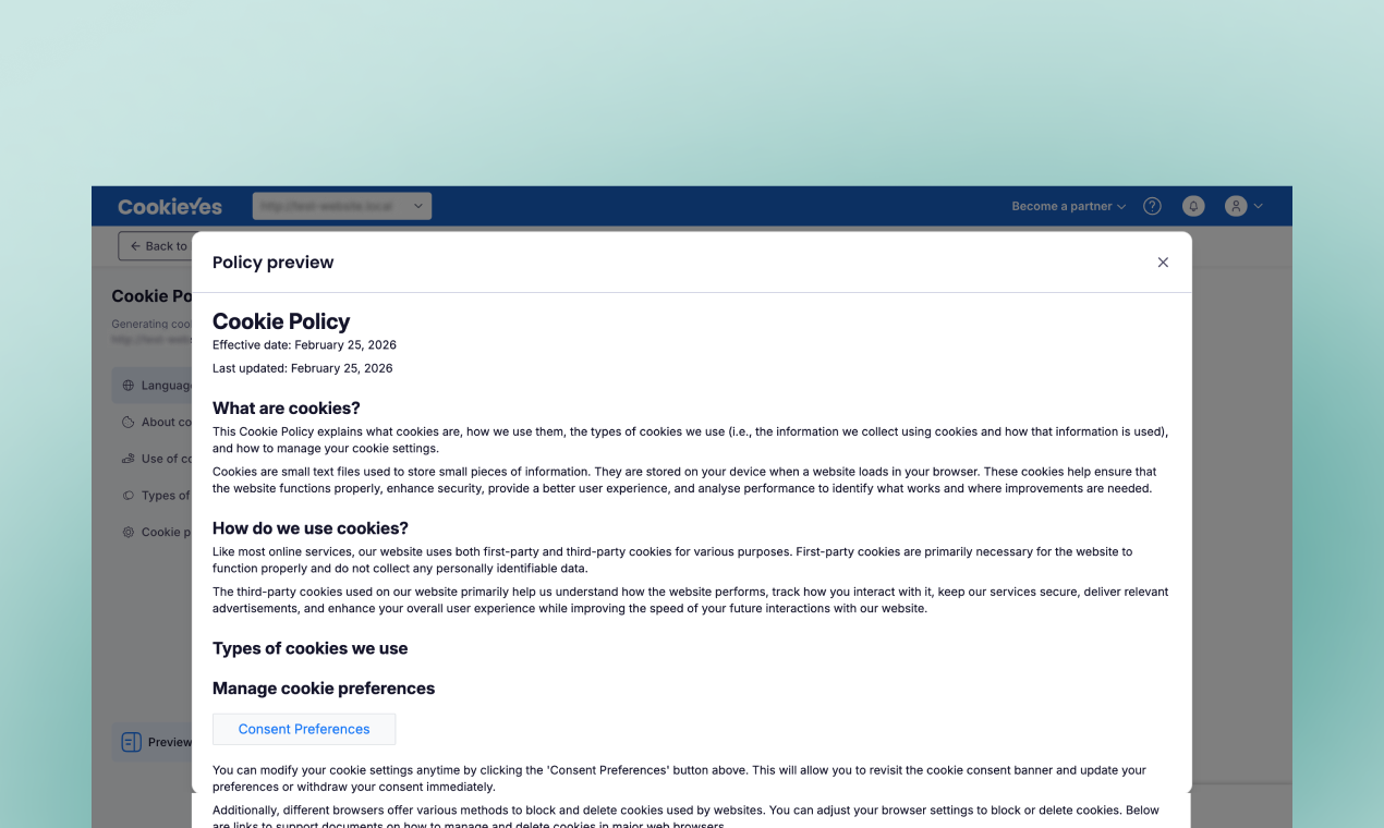 CookiePolicy Generator by CookieYes gallery image