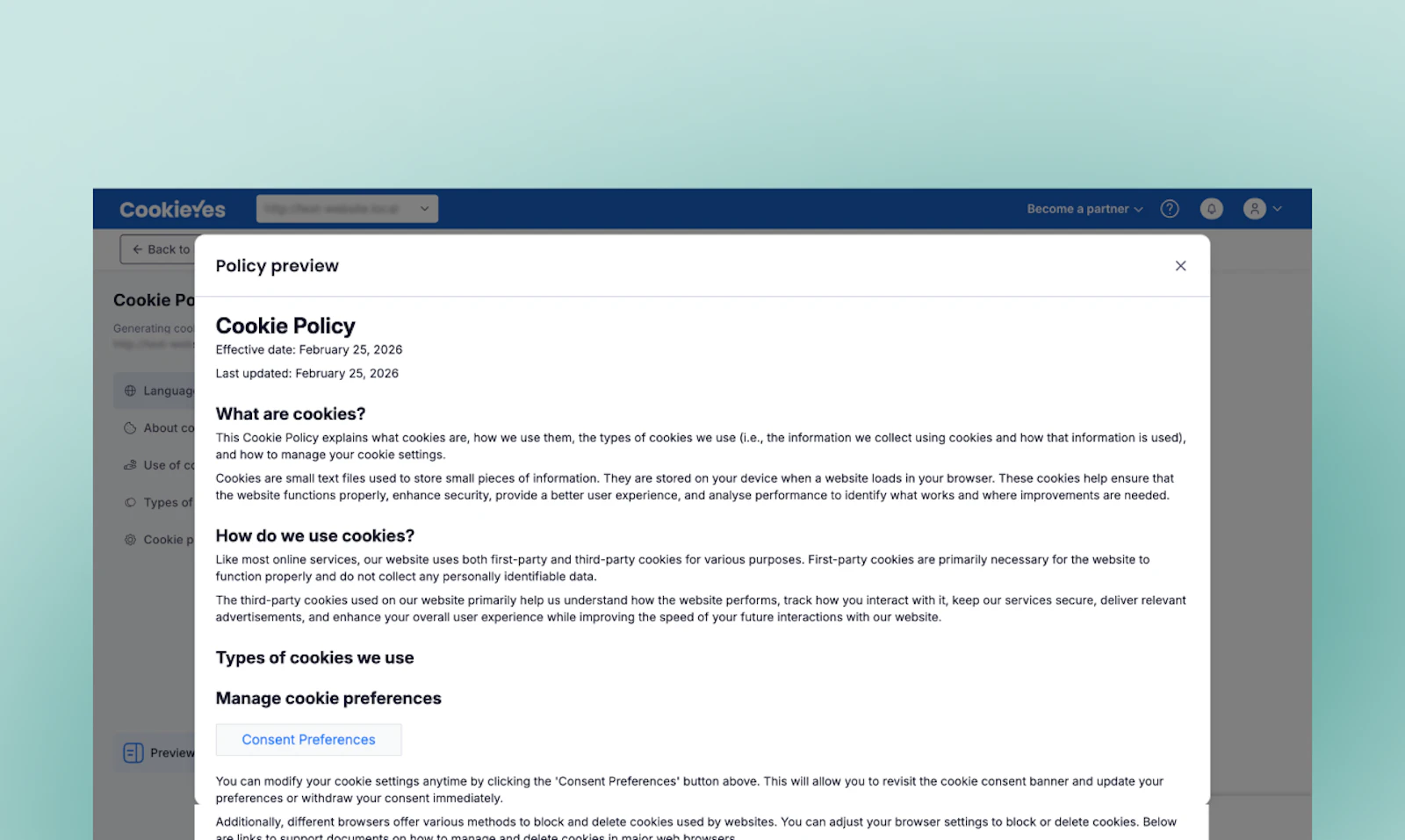 CookiePolicy Generator by CookieYes screenshot 9
