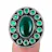 Green Onyx Gemstone Sterling Silver Ring