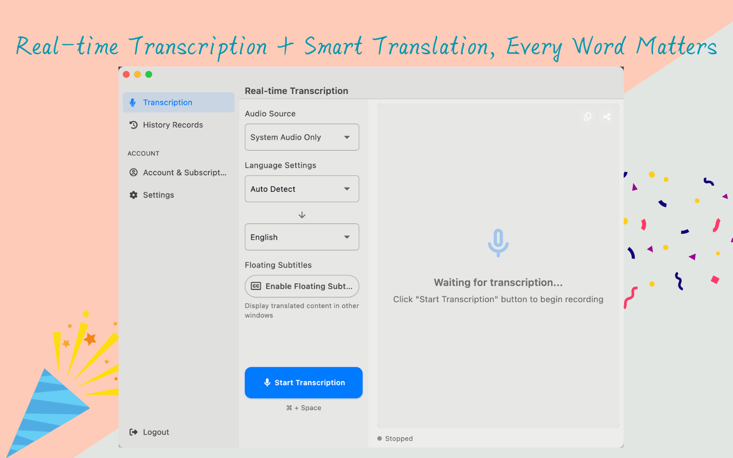 LiveTrans - Real-Time Voice Transcription & Live Translation Software media 1