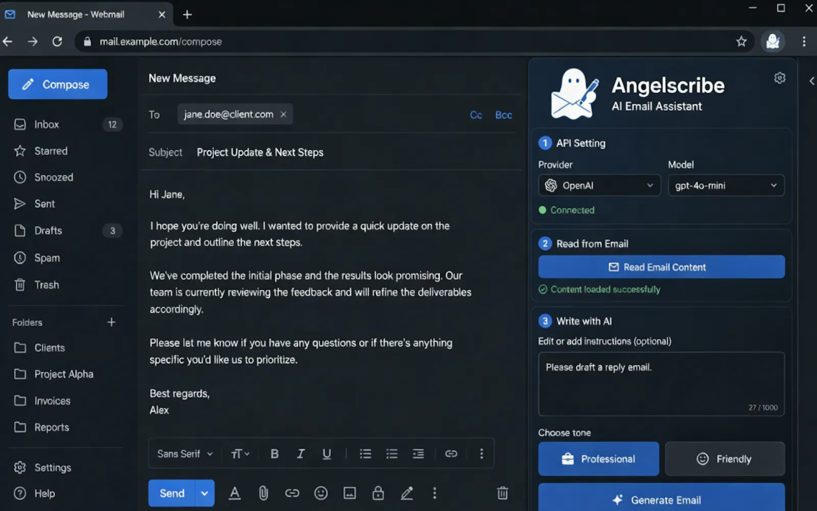Angelscribe: AI Email Writer & Reply screenshot 6