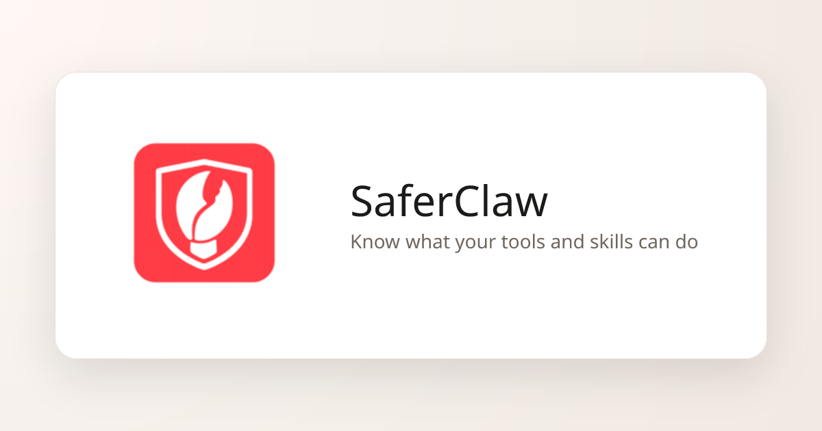 SaferClaw - Main product screenshot demonstrating key features and user interface