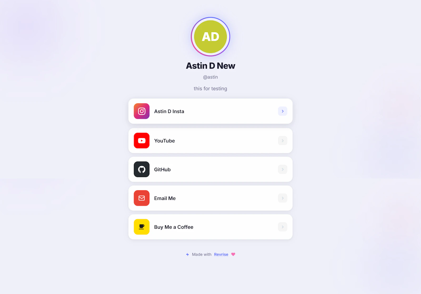 Revrise — Link in Bio for Creators screenshot 2