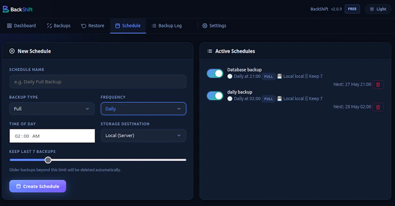 BackShift screenshot 1