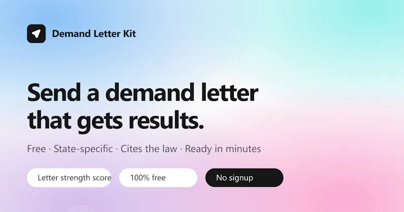 Demand Letter Kit screenshot 1