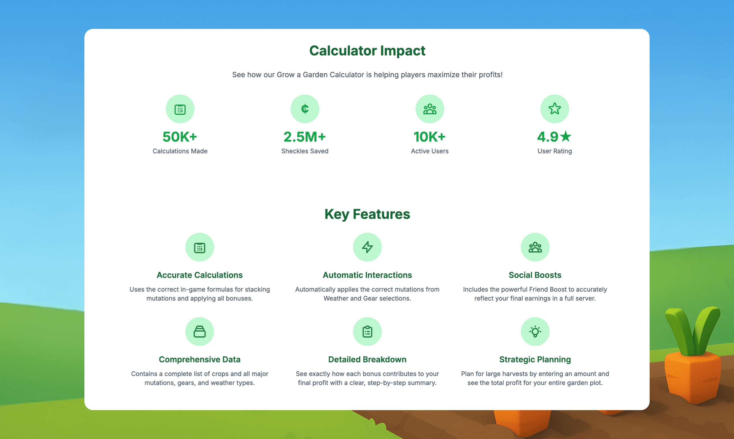 Grow a Garden Calculator gallery image
