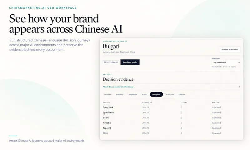 ChinaMarketing.AI GEO Workspace screenshot 3