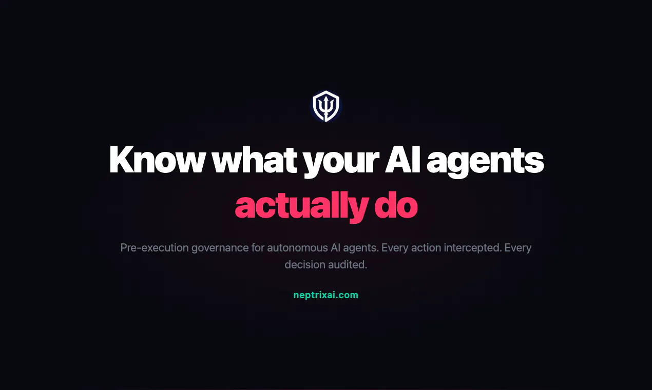 NeptrixAI - AI agent governance. 项目横幅