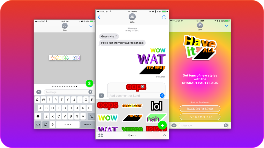 CHARART: Word art for iMessage gallery image