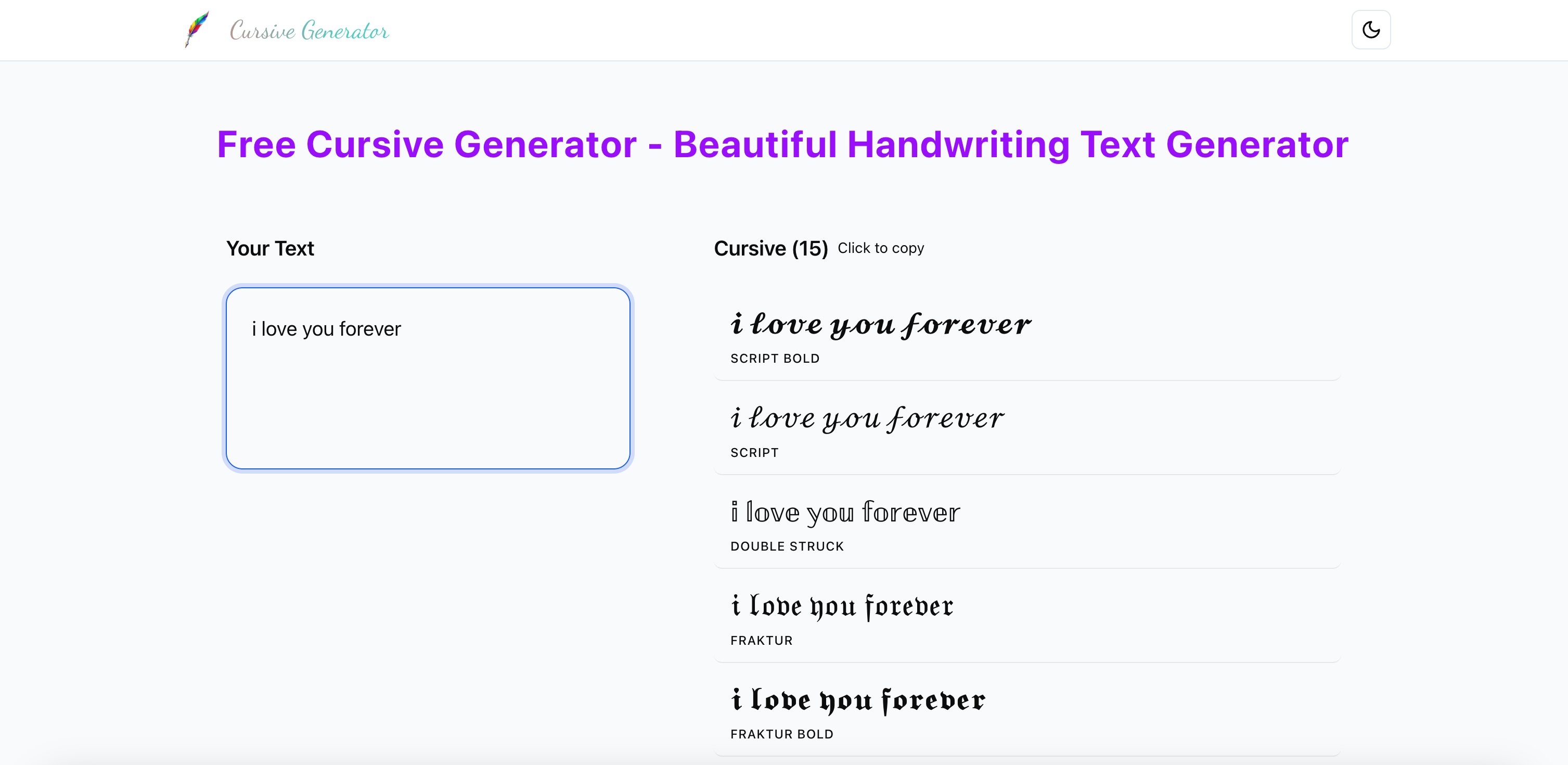 Cursive Generator gallery image