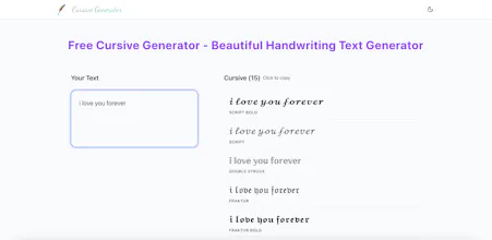 Cursive Generator gallery image