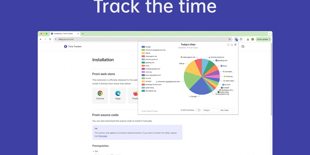 Time Tracker for Browser 3.0