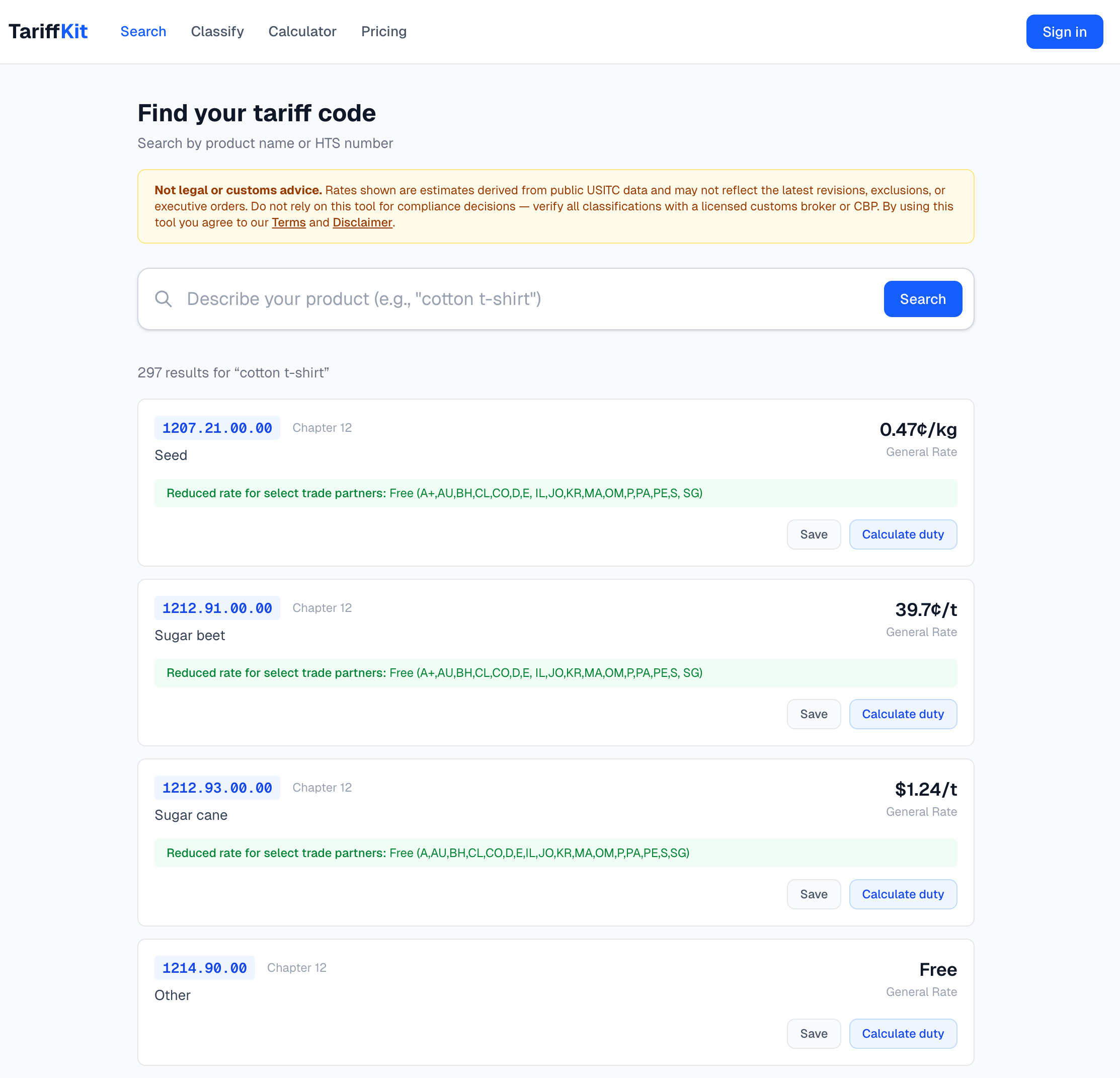 TariffKit gallery image