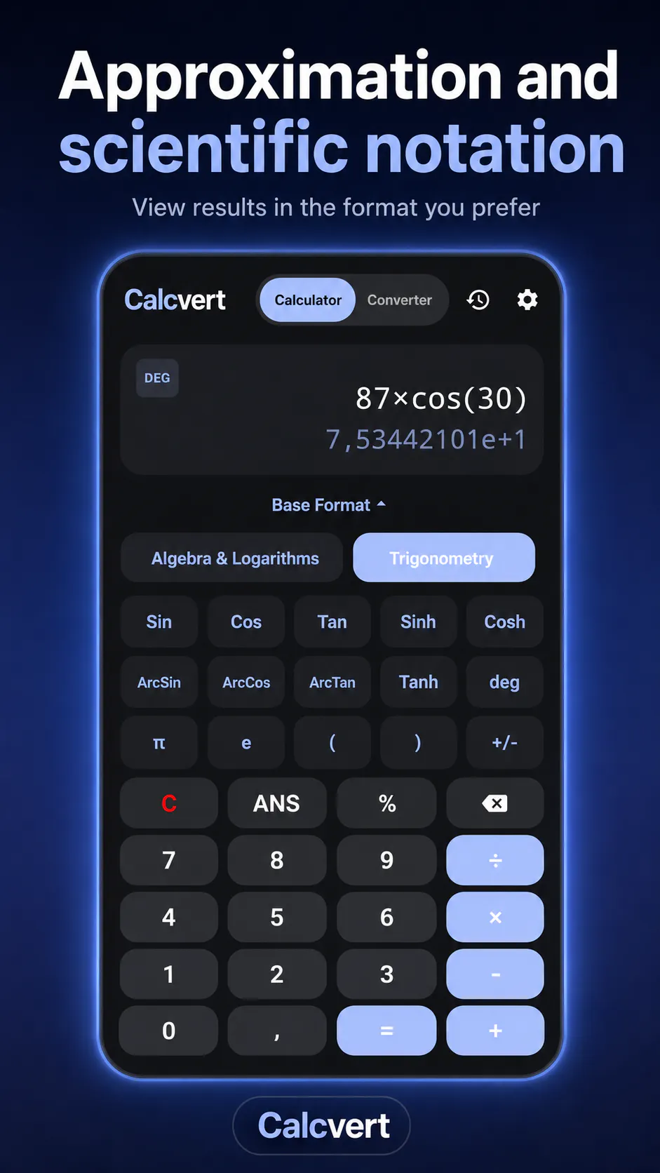 Calcvert: calculator converter gallery image