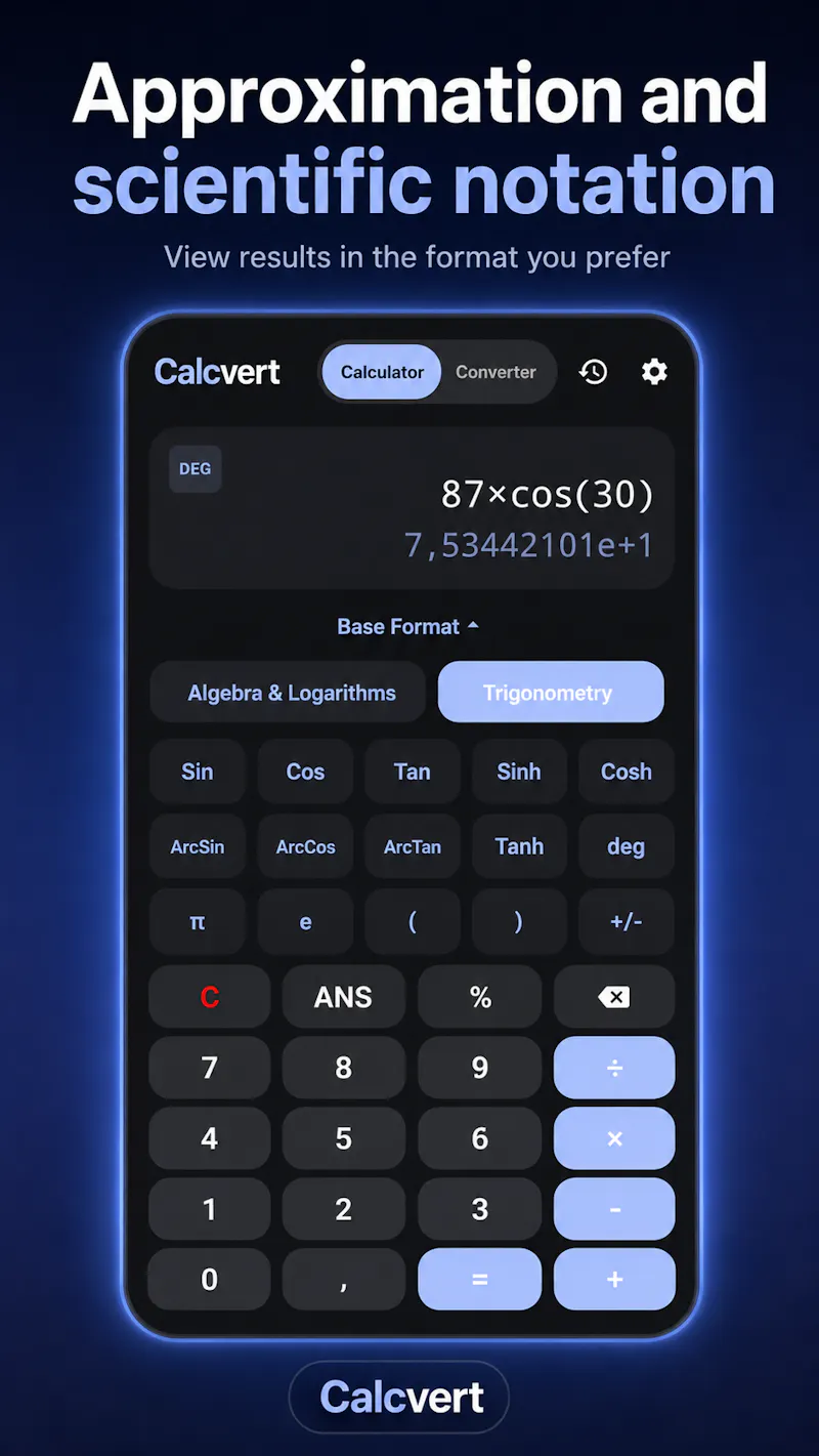 Calcvert: calculator converter screenshot 2