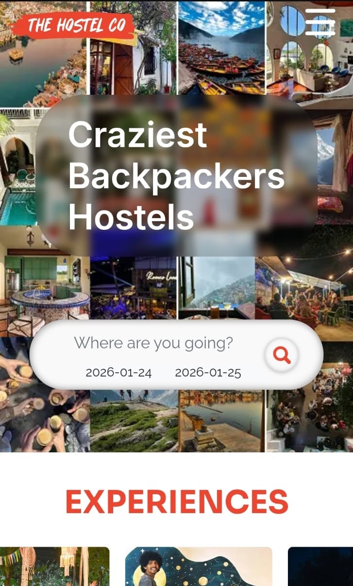 The Hostel Co - Main product screenshot demonstrating key features and user interface