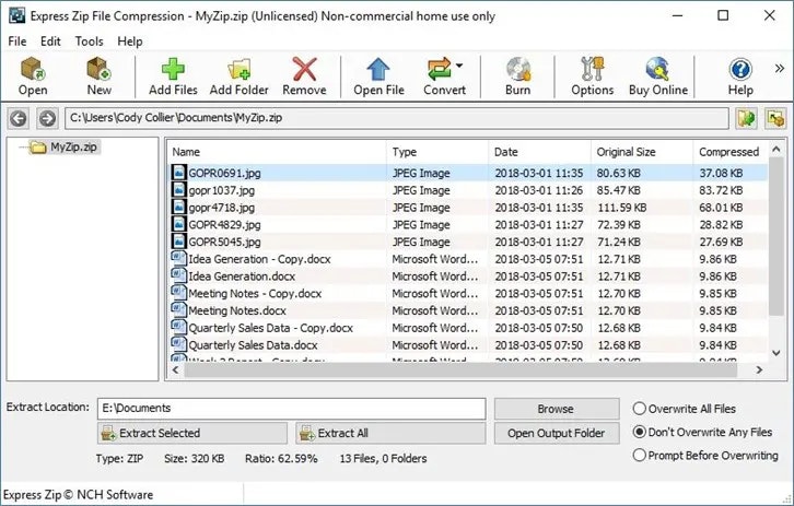 Express Express zip poppression software media 4