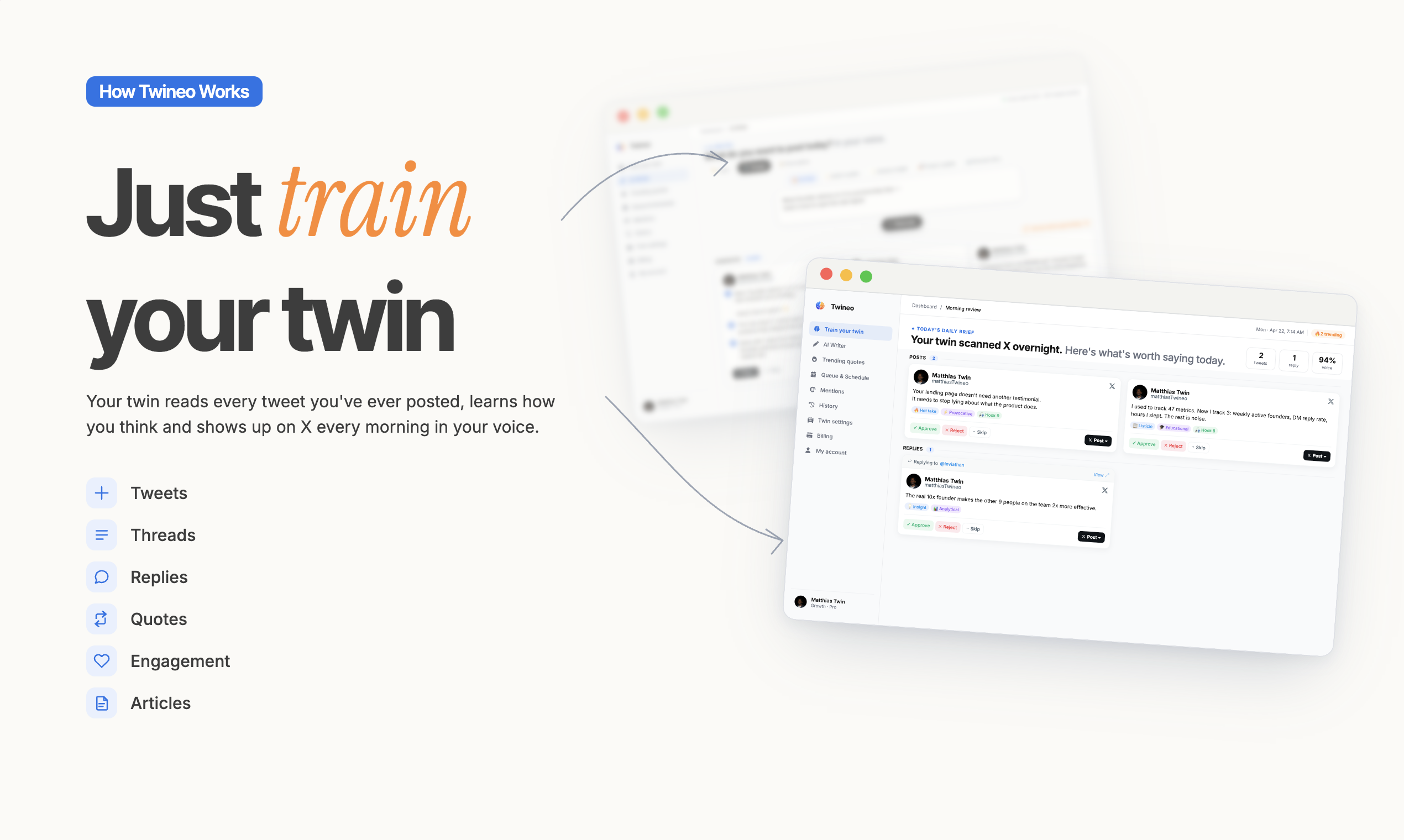 Twineo - AI twin for 𝕏 gallery image