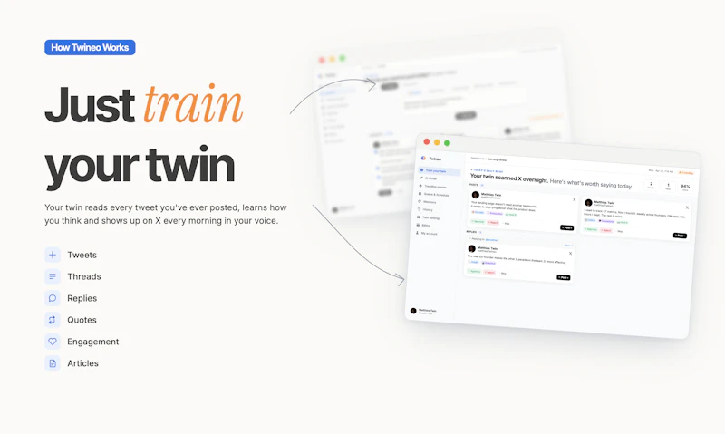 Twineo - AI twin for 𝕏 screenshot 3