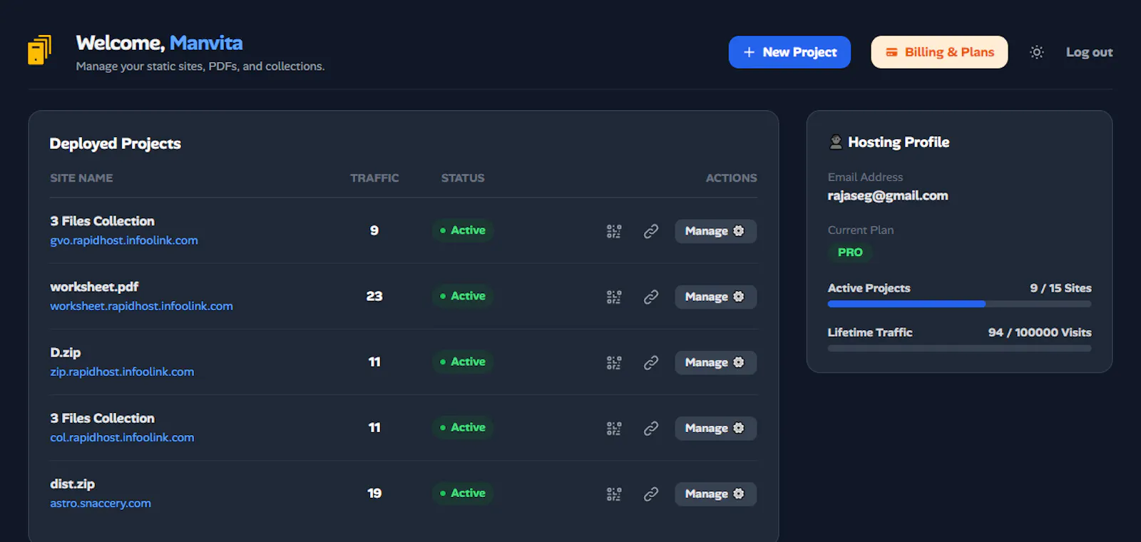 Infoolink Rapidhost screenshot 2