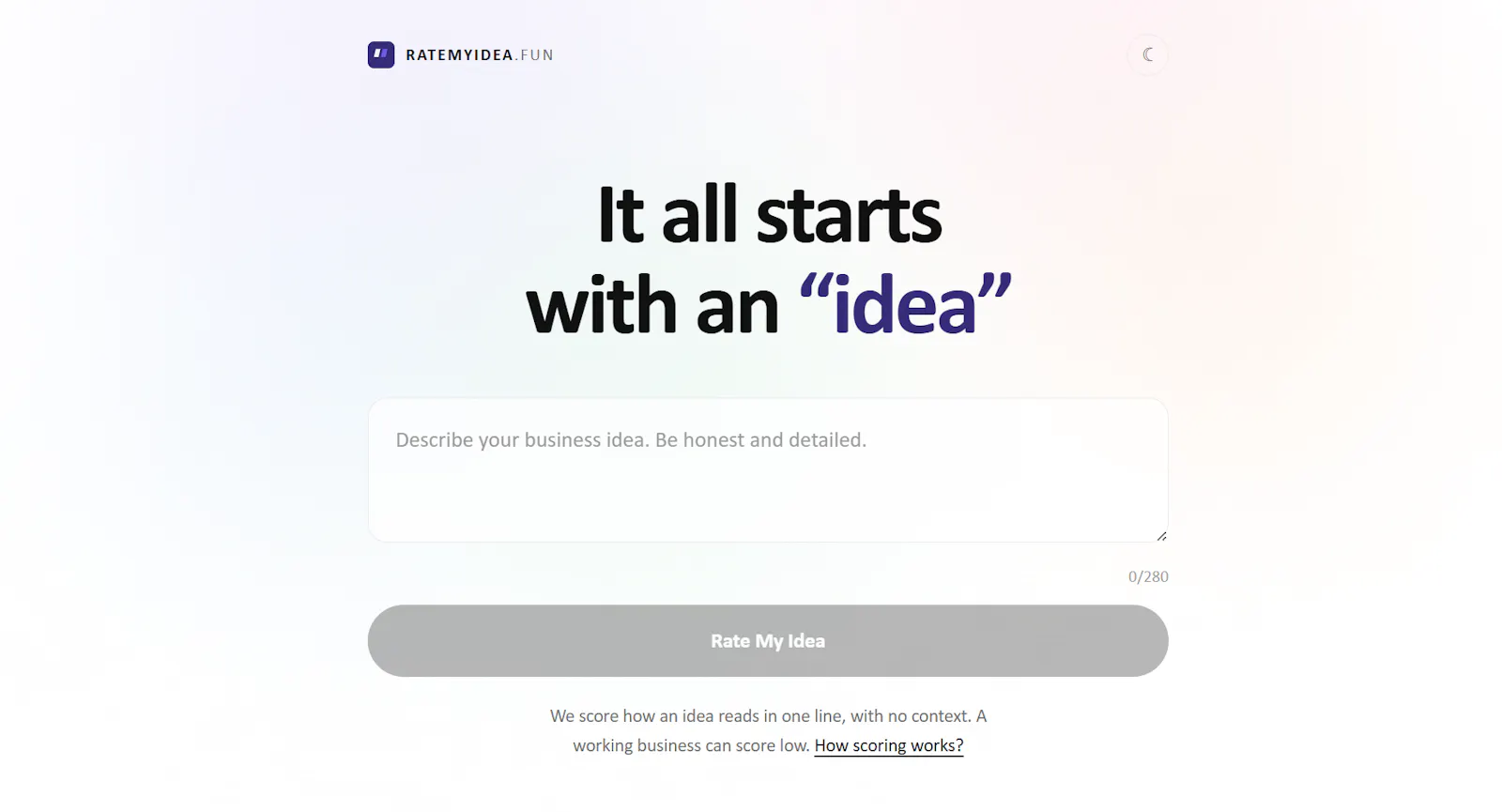 RateMyIdea screenshot 1
