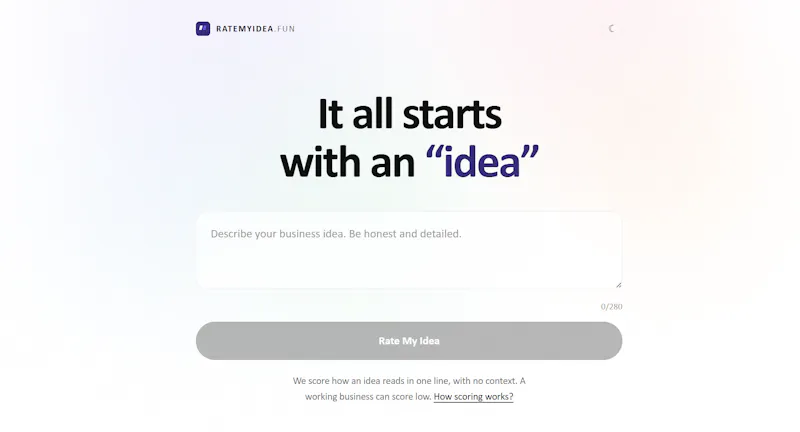 RateMyIdea screenshot 1