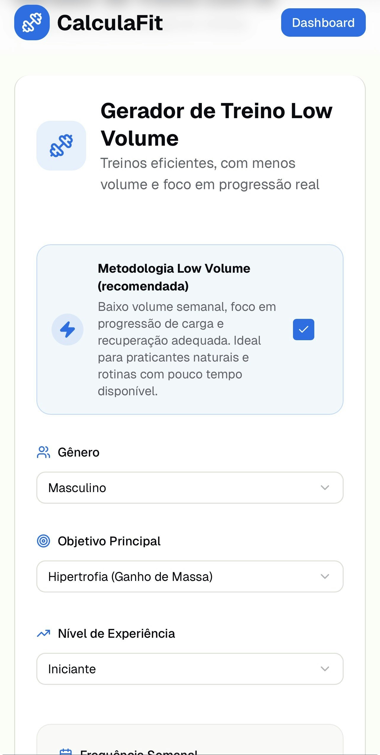 CalculaFit - Main product screenshot demonstrating key features and user interface