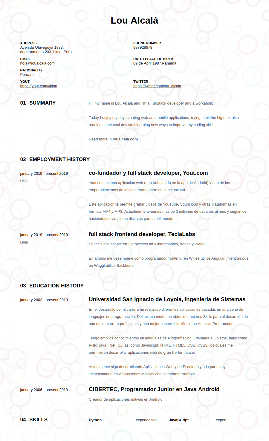 CurriculumVitae.net - Resume maker