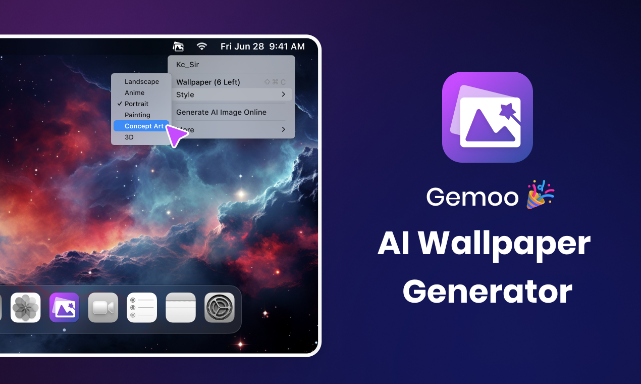 Gemoo AI Wallpaper Generator - Free to generate and auto-set amazing AI  wallpapers on Mac | Product Hunt