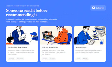 Quickrefs — Save, organise, share gallery image