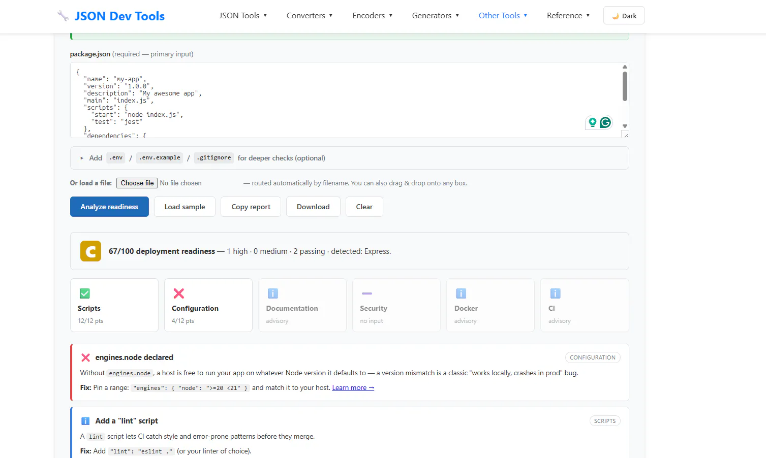 Deployment Readiness Checker screenshot 3