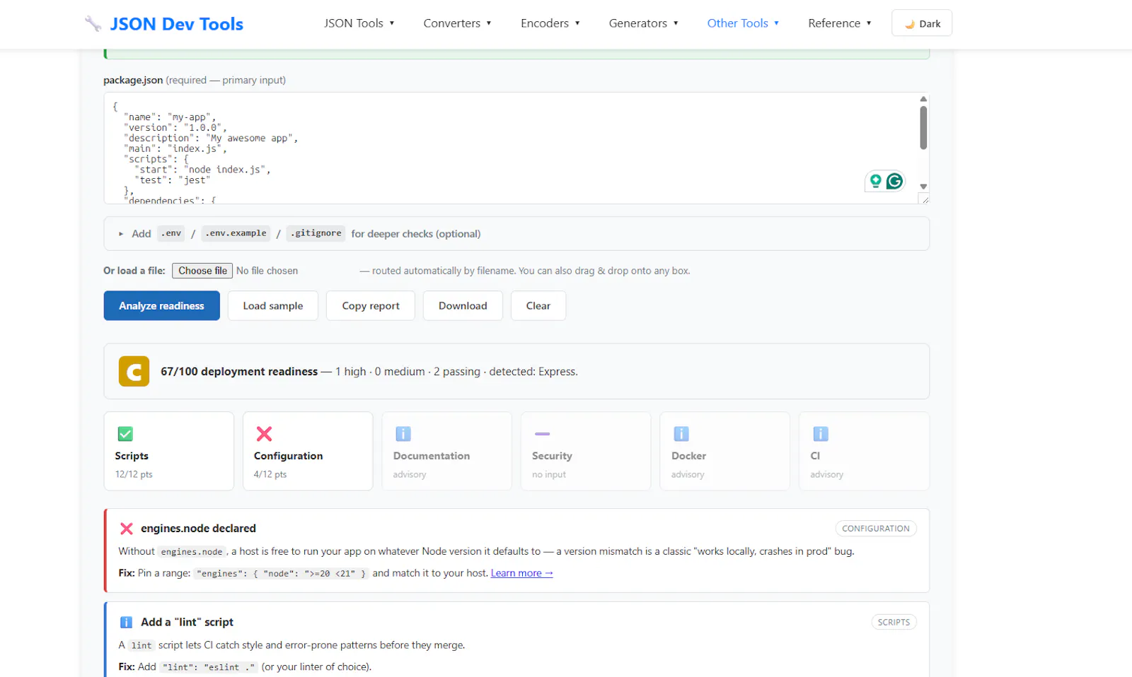 Deployment Readiness Checker screenshot 3