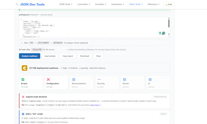 Deployment Readiness Checker screenshot 3