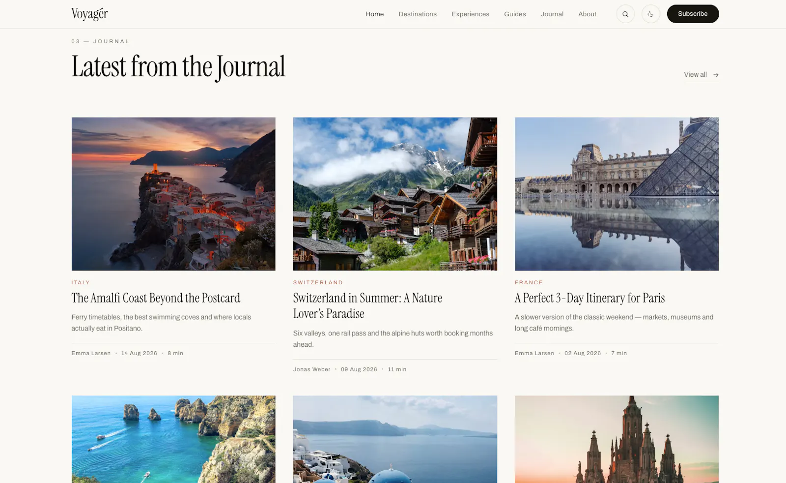 Voyagér — Astro Travel Blog Theme screenshot 3