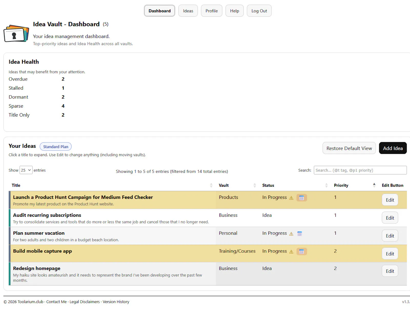 Idea Vault screenshot 4