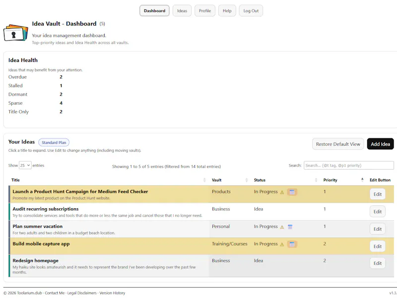 Idea Vault screenshot 4