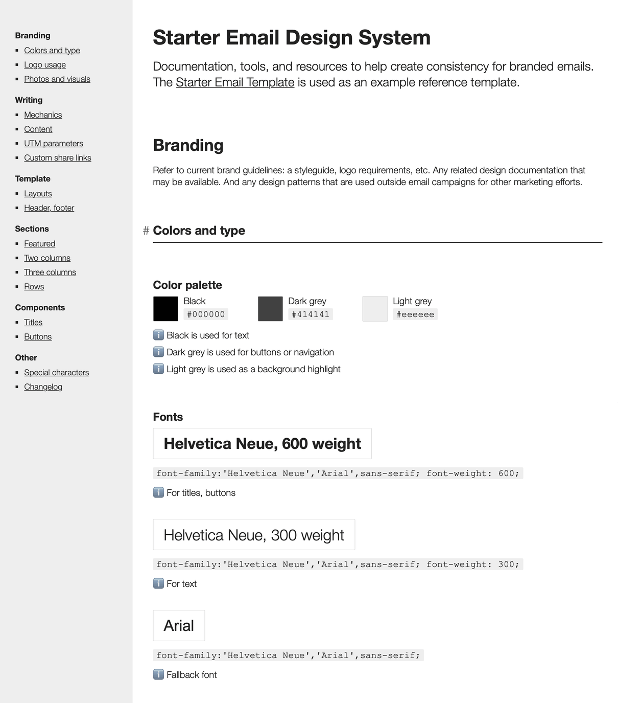 Starter Email Design System gallery image
