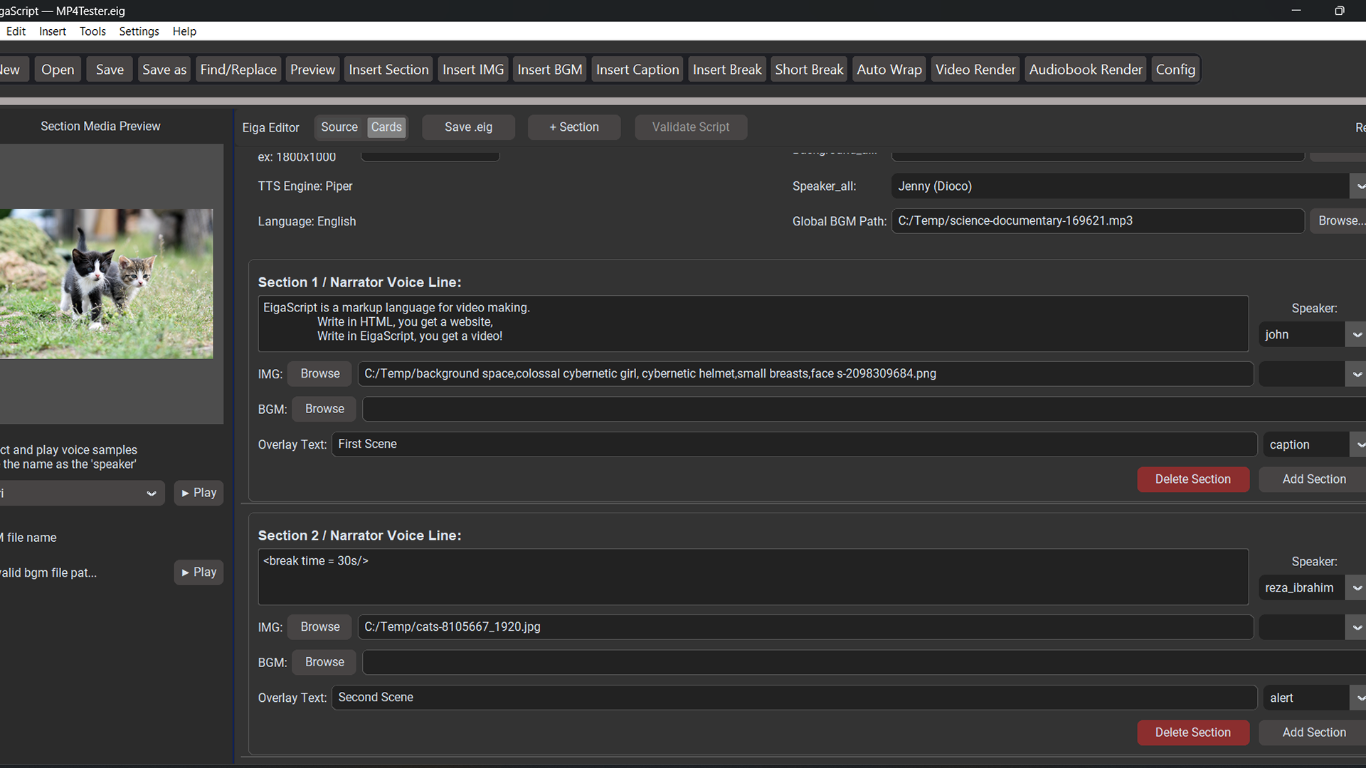 EigaScript: Script-Based Video Maker gallery image