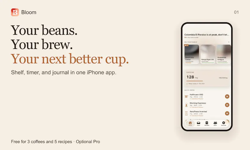 Bloom — Coffee Timer & Journal screenshot 5