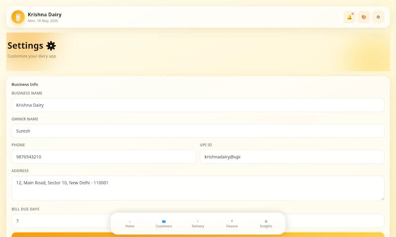 Dairy Manager — Milk Delivery Mini App screenshot 13