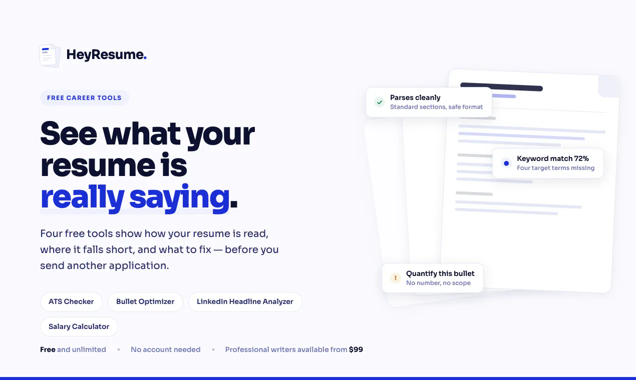 HeyResume screenshot