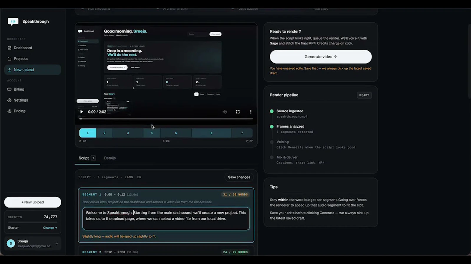 Speakthrough screenshot 1 (video preview)