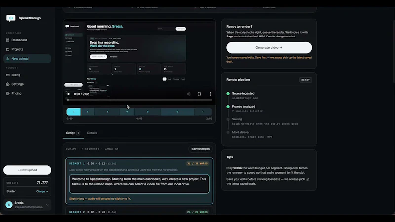 Speakthrough screenshot 1 (video preview)
