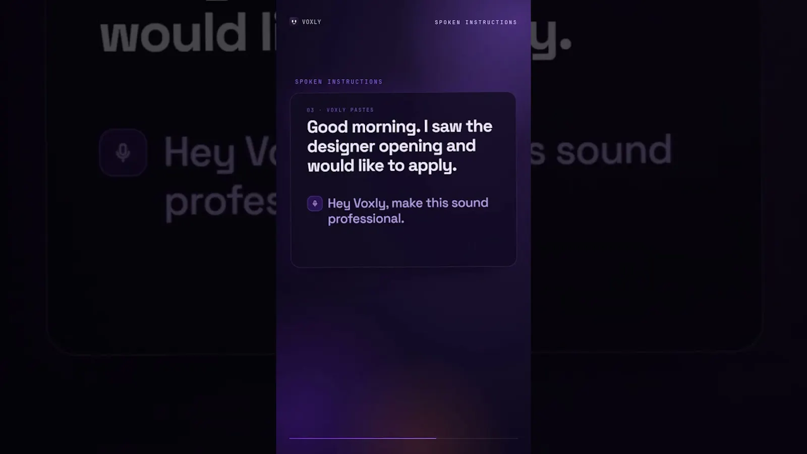 Voxly - Real IA Dictation screenshot 1 (video preview)