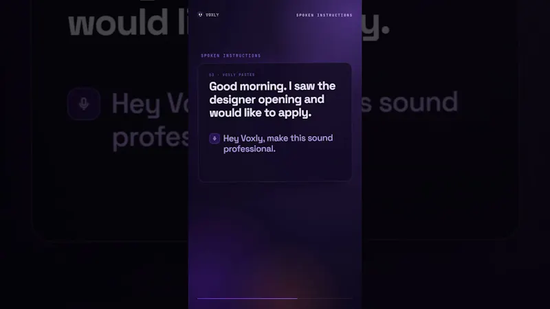 Voxly - Real IA Dictation screenshot 1 (video preview)